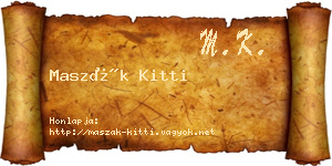 Maszák Kitti névjegykártya
